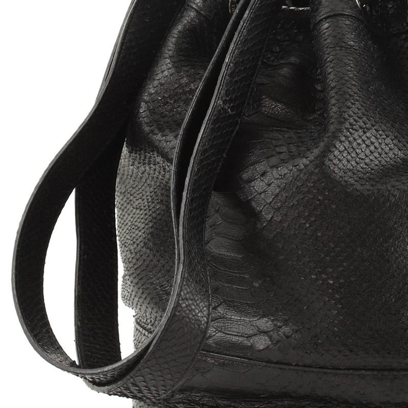 Saint Laurent Rider Bucket Bag Python Embossed Leather Medium 1