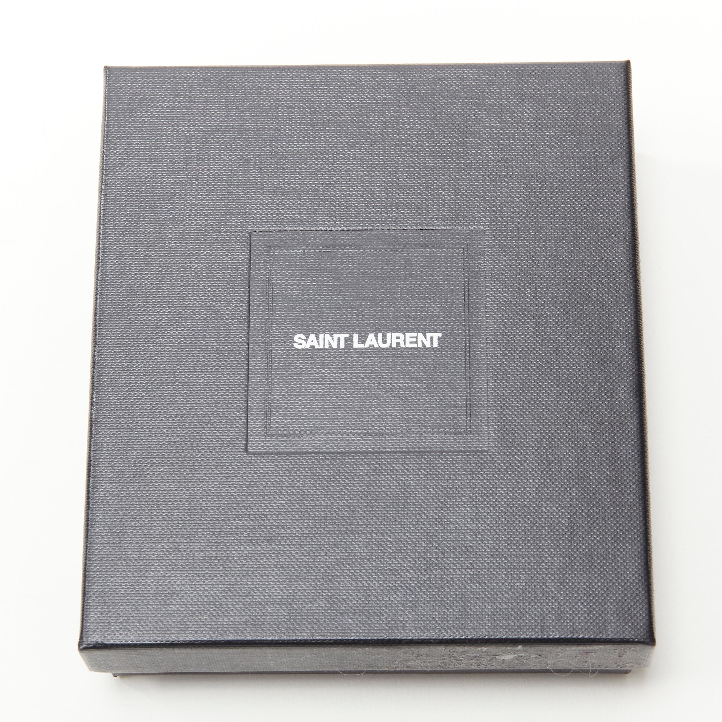 Women's SAINT LAURENT Rive Droite black leather logo Rolling papers case rare