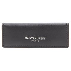 SAINT LAURENT Rive Droite black leather logo Rolling papers case rare