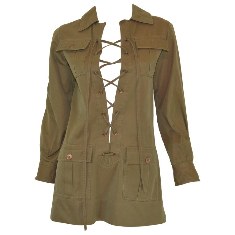 Saint Laurent Rive Gauche Spring 1972 Cotton Safari Jacket
