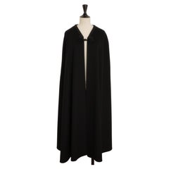 SAINT LAURENT Rive Gauche — Black Cape, c. 1970s