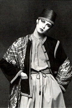 Saint Laurent Rive Gauche Black Cotton Jacket S/S 1977