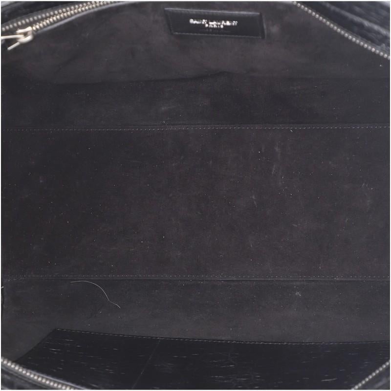 Women's or Men's Saint Laurent Rive Gauche Cabas Crocodile Embossed Leather Small