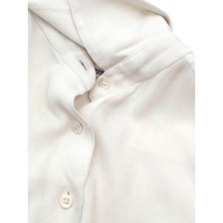 SAINT LAURENT RIVE GAUCHE Polyester cotton Multiple buttonholes, puff sleeves blouse tops Orange 38