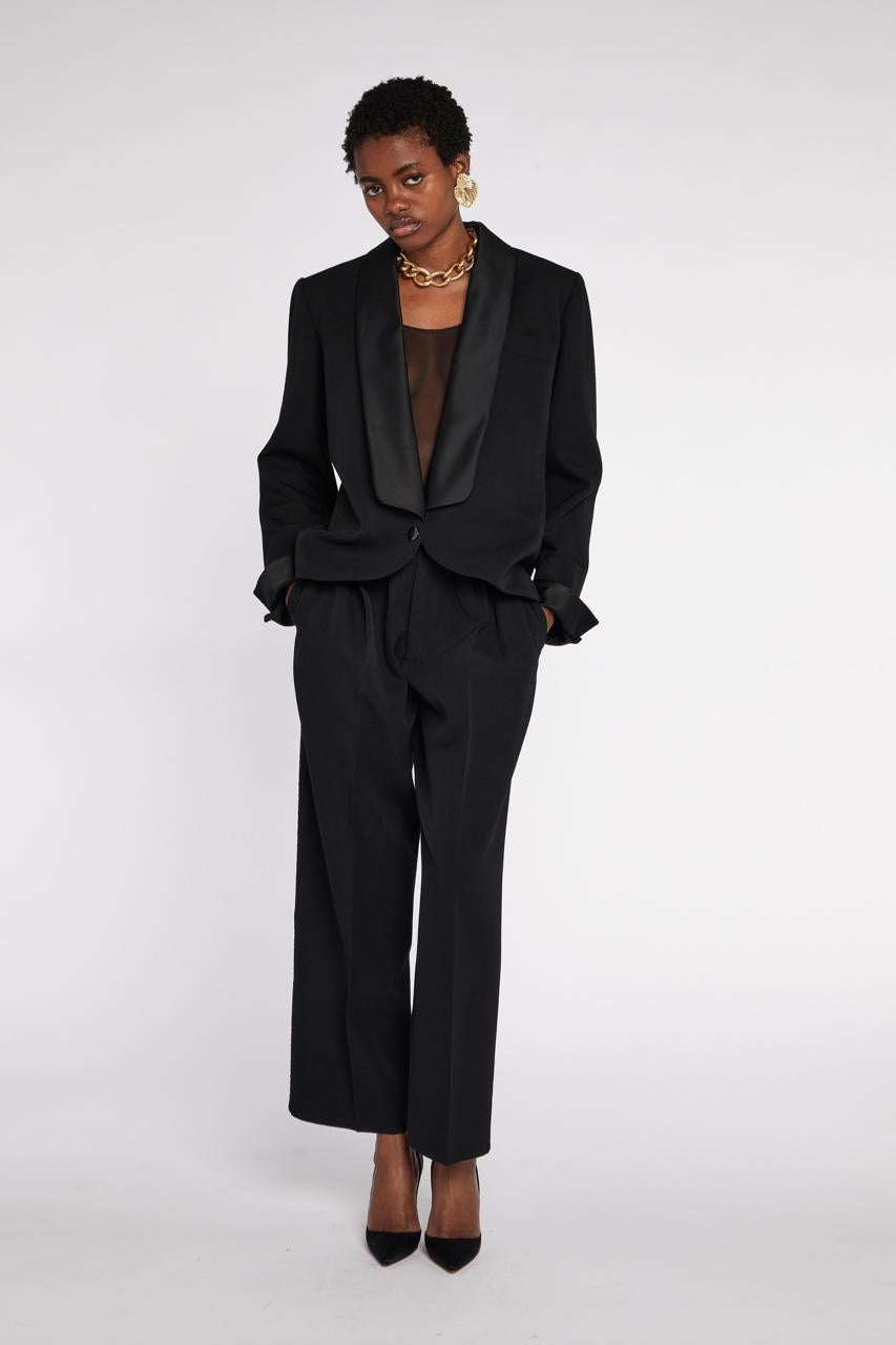 Women's Saint Laurent Rive Gauche Le Smoking Jacket S/S 1984