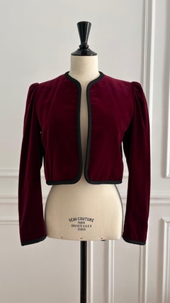 SAINT LAURENT Rive Gauche Paris – Silk Velvet Jacket