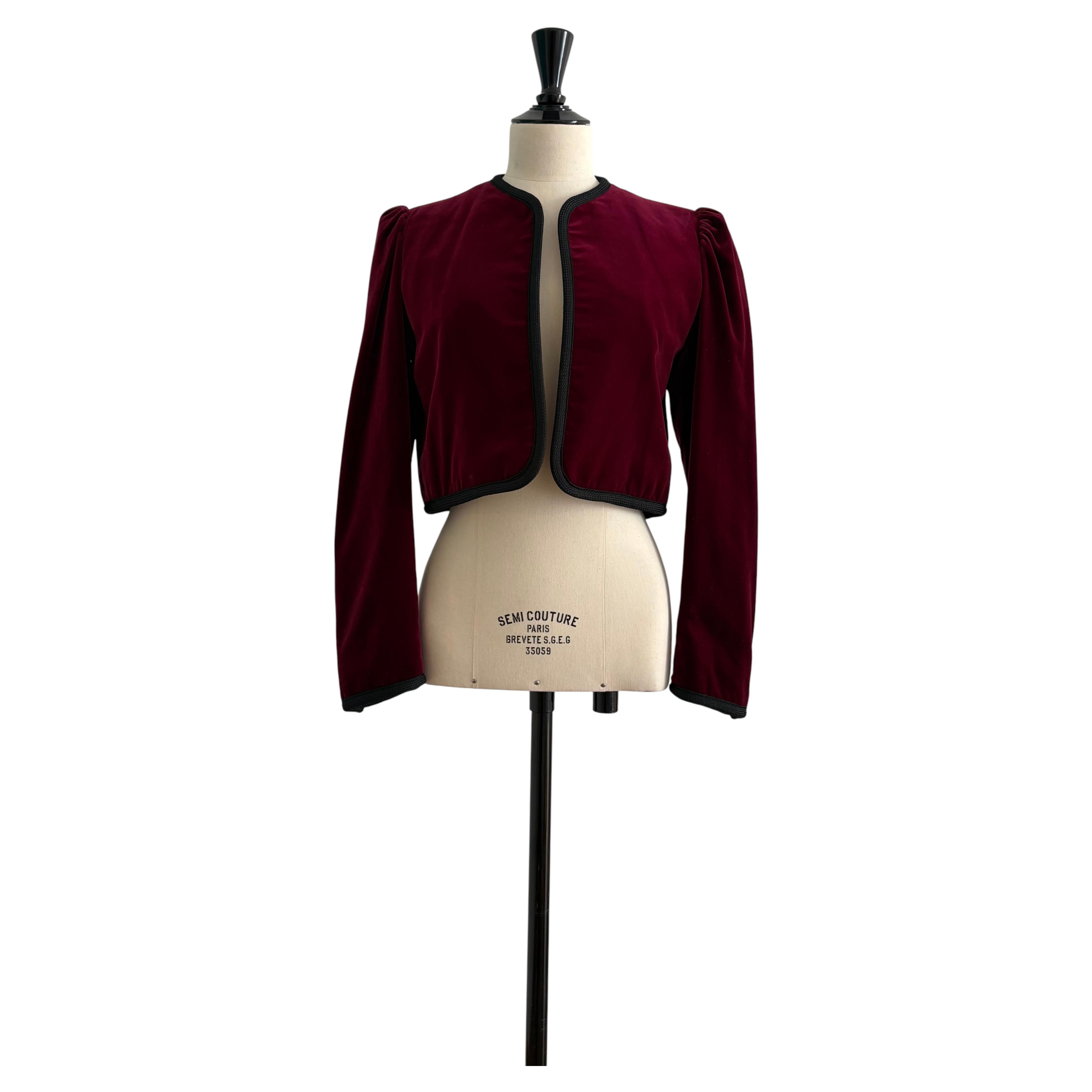 SAINT LAURENT Rive Gauche Paris - Jacke aus Seidensamt