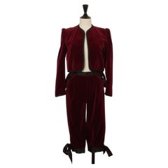 SAINT LAURENT Rive Gauche Paris - Ensemble en velours de soie