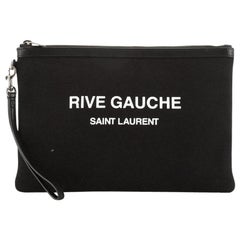 Saint Laurent Rive Gauche Pouch Canvas 