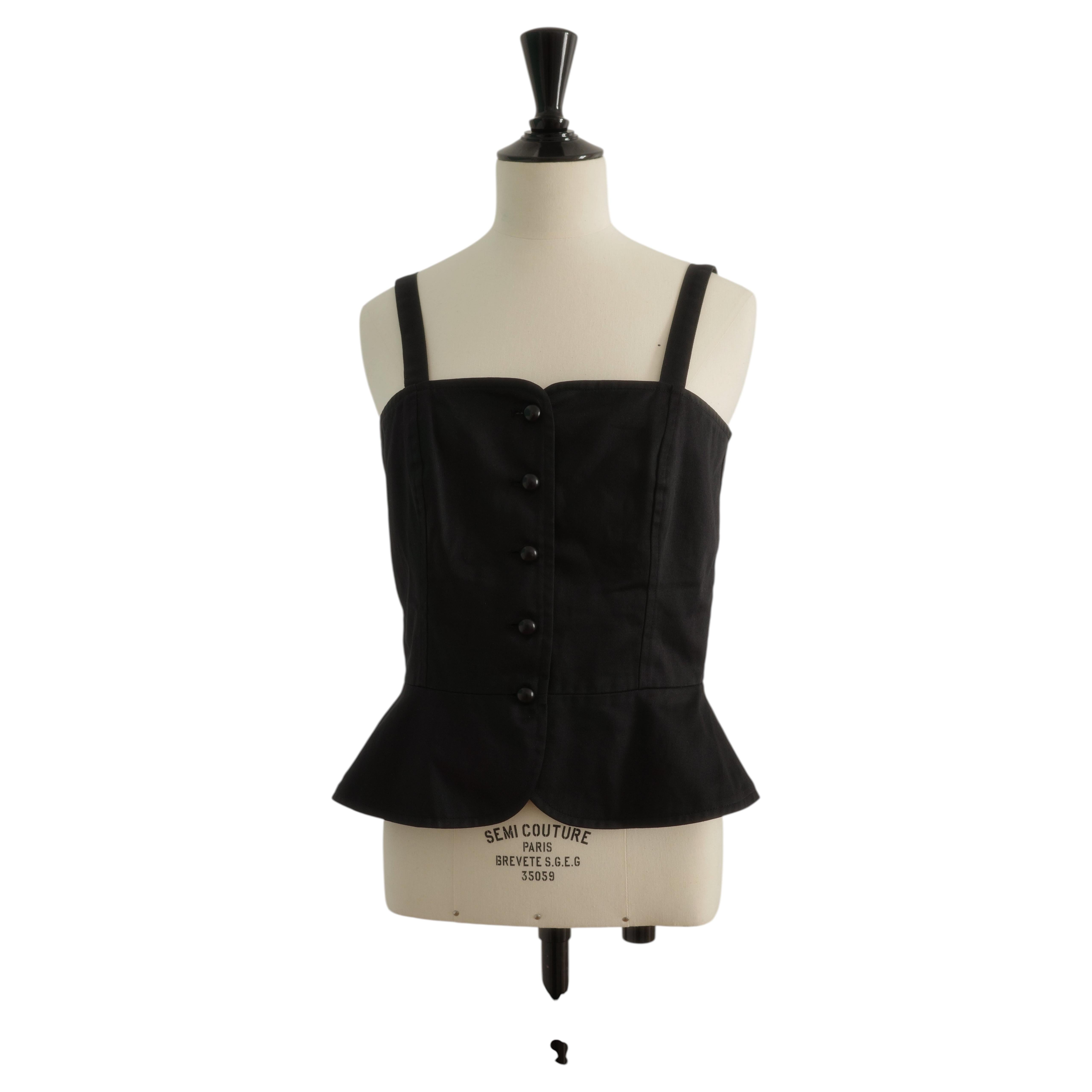 Saint Laurent Rive Gauche Rare 1970s Runway Bustier in vendita
