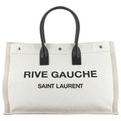 Saint Laurent Rive Gauche Shopper Tote Canvas Large