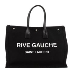 Saint Laurent Rive Gauche Shopper Tote Canvas Large