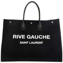 Saint Laurent Rive Gauche Shopper Tote Canvas Large