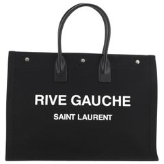 Saint Laurent Rive Gauche Shopper Tote Canvas Large