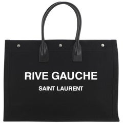 Saint Laurent Rive Gauche Shopper Tote Canvas Large