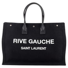 Saint Laurent Rive Gauche Shopper Tote Canvas Large