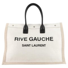 Saint Laurent Rive Gauche Shopper Tote Canvas Large