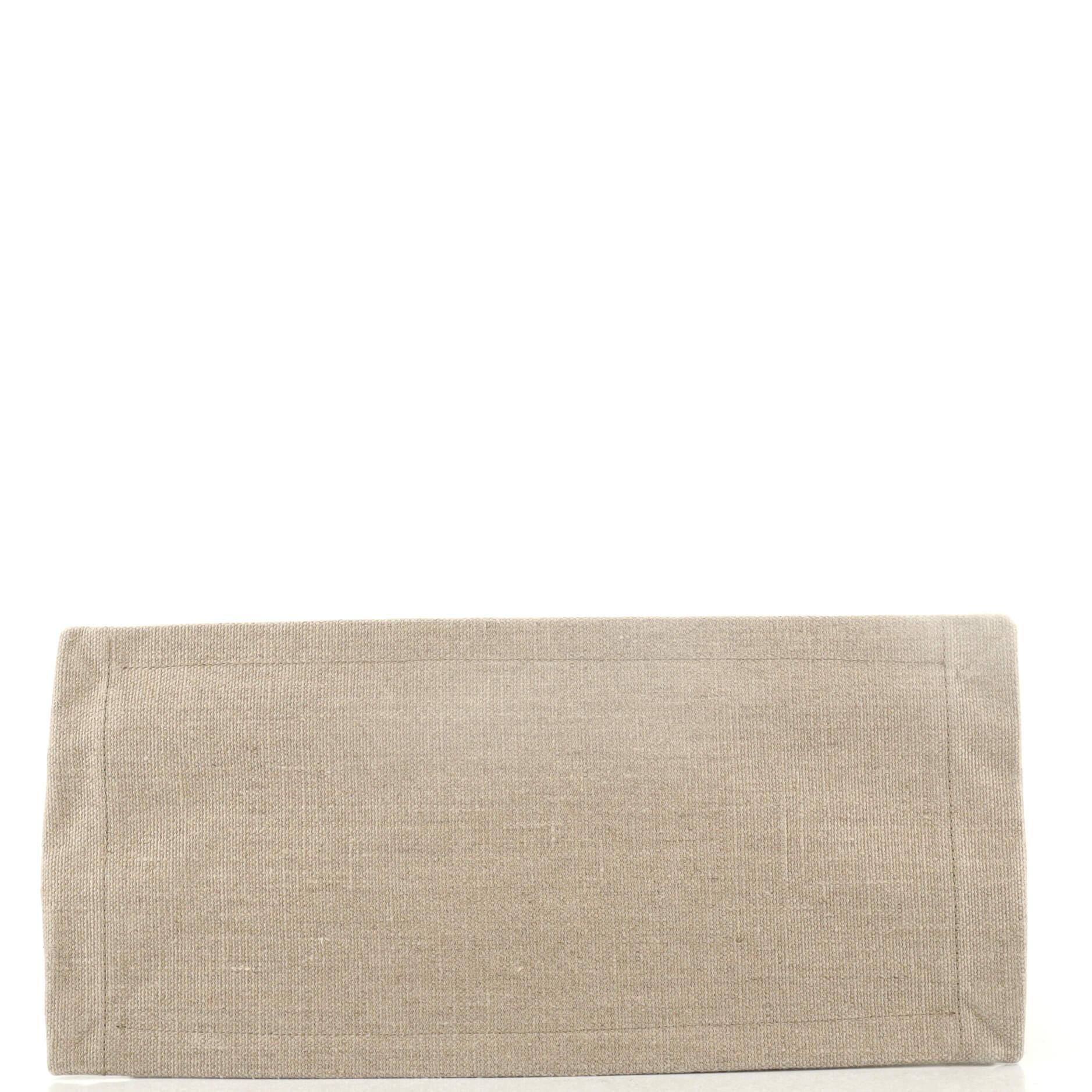 Saint Laurent Rive Gauche Shopper Tote Canvas Small In Good Condition In NY, NY