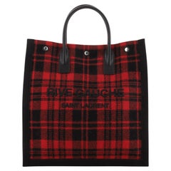 Saint Laurent Rive Gauche Shopper Tote Printed Wool Tall