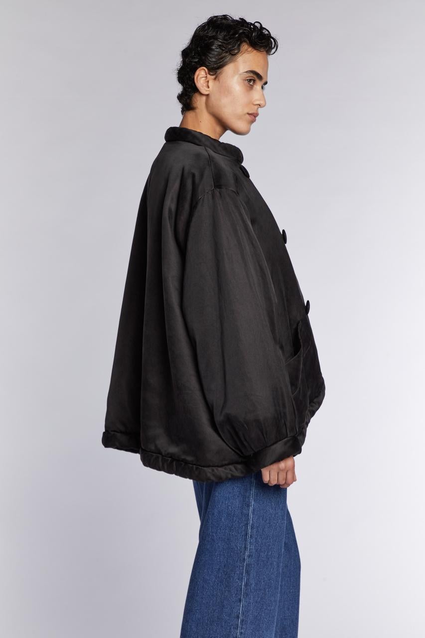 Saint Laurent Rive Gauche Seta Pad Nero P/E 1987 in vendita 6