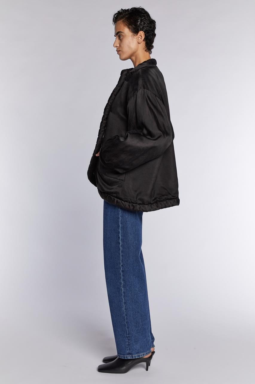 Saint Laurent Rive Gauche Seta Pad Nero P/E 1987 In condizioni ottime in vendita a London, GB