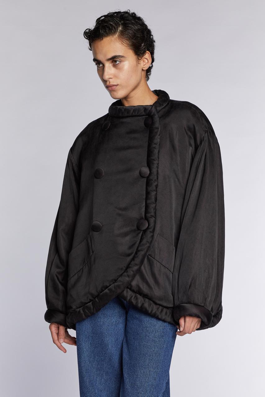 Saint Laurent Rive Gauche Seta Pad Nero P/E 1987 in vendita 5