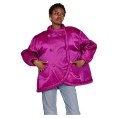 Saint Laurent Rive Gauche Silk Padded Fuchsia S/S 1987