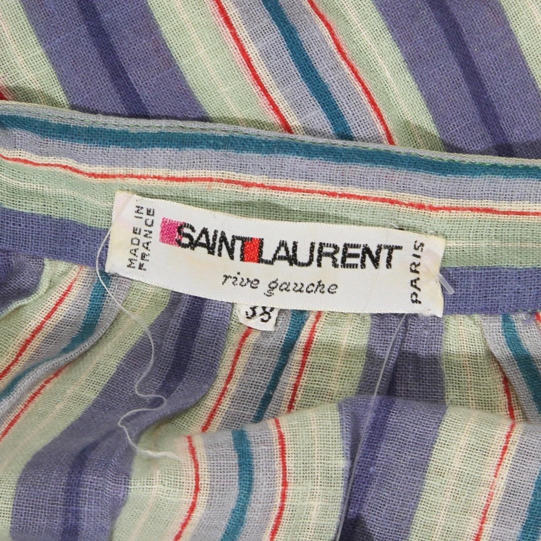 Saint Laurent Rive Gauche Stripe Dress In Good Condition In Los Angeles, CA
