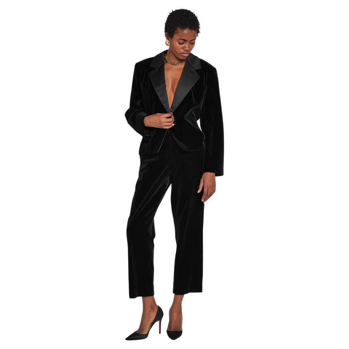 Saint Laurent Le Smoking in velluto Rive Gauche  Abito circa 1985 in vendita