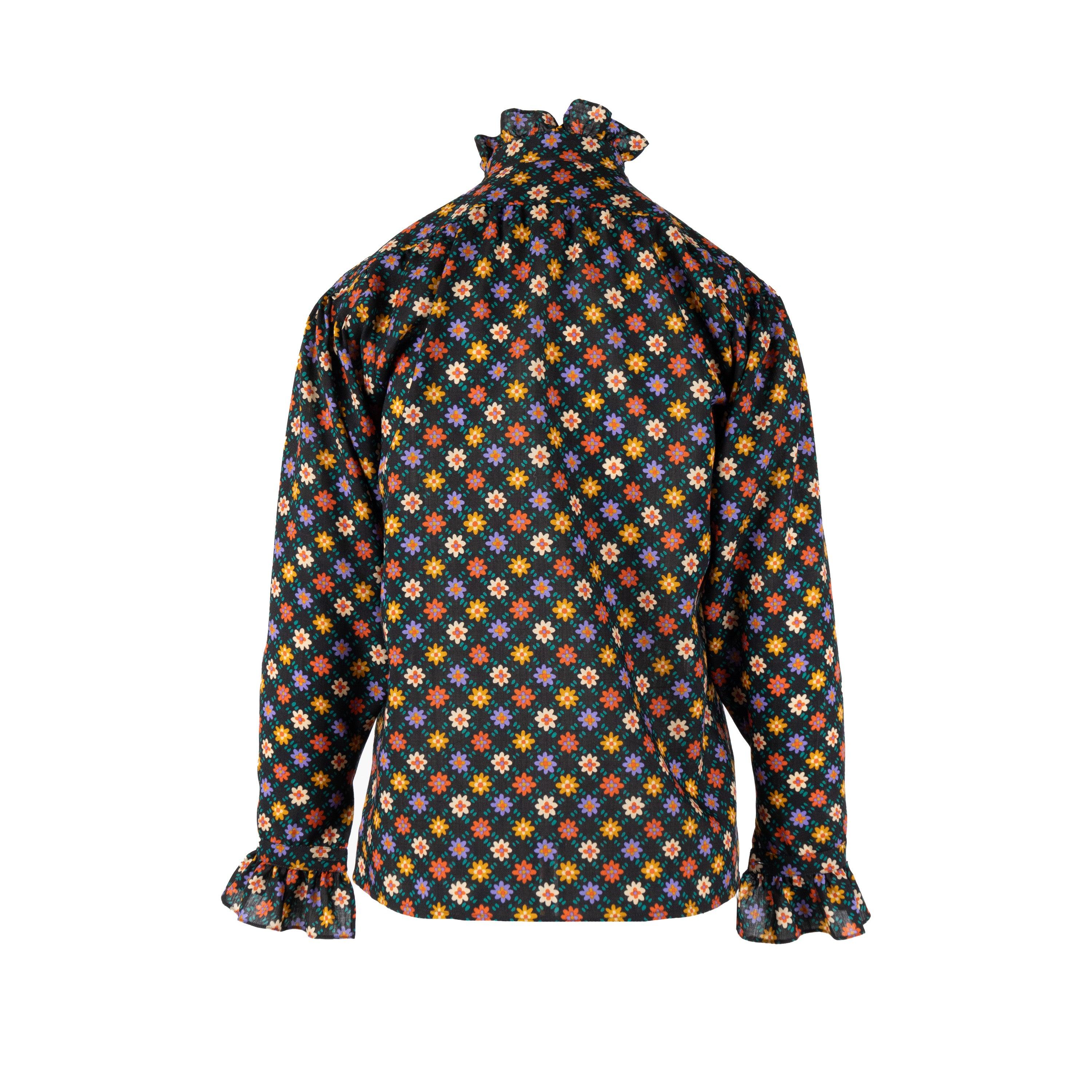Saint Laurent Rive Gauche Conjunto Vintage Estampado Flores - Años 70 en Excelente estado para la venta en Milano, IT