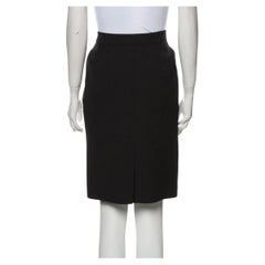 Saint Laurent Rive Gauche Vintage Pencil Skirt (40) Black