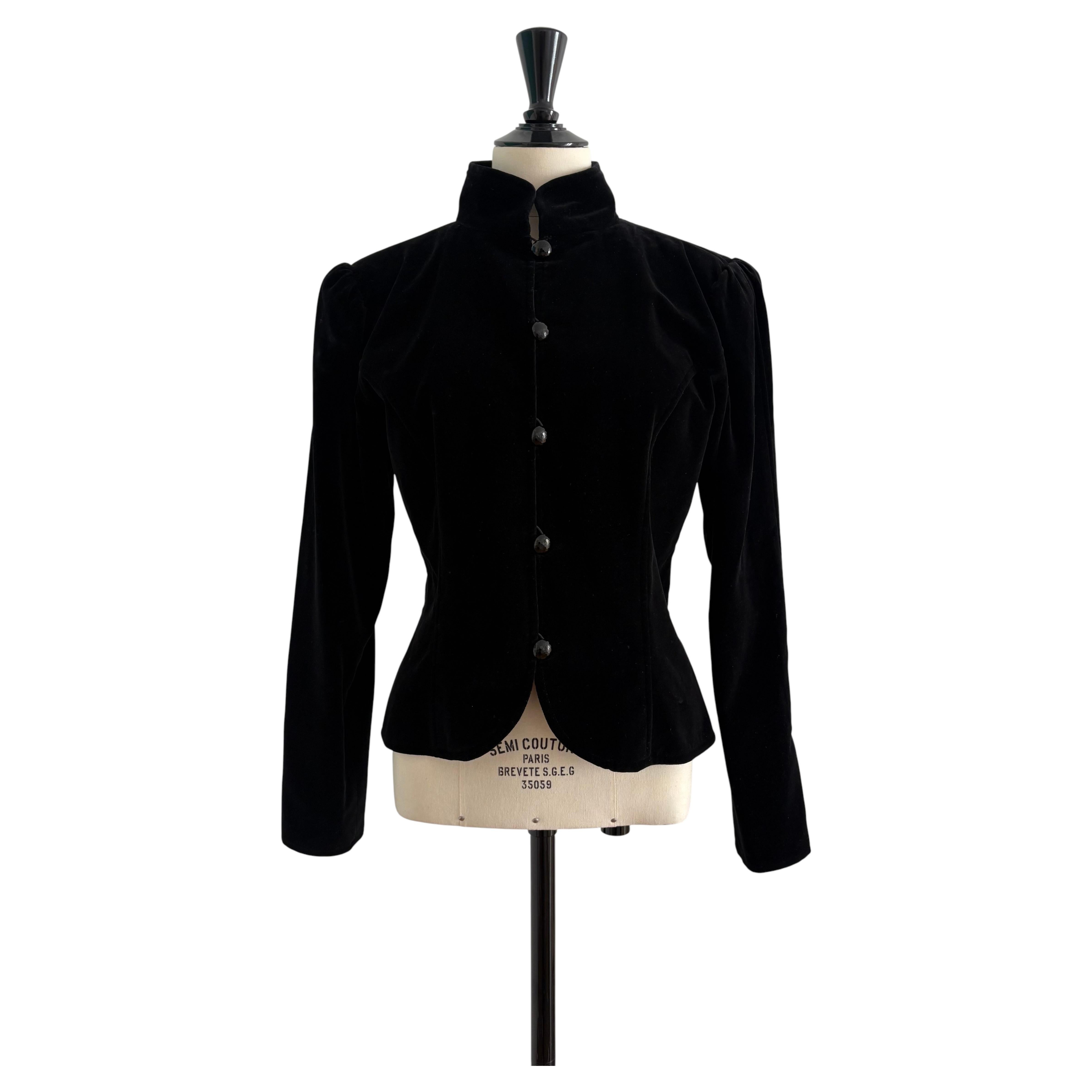 Saint Laurent Rive Gauche Vintage-Samtjacke aus den 1970er Jahren