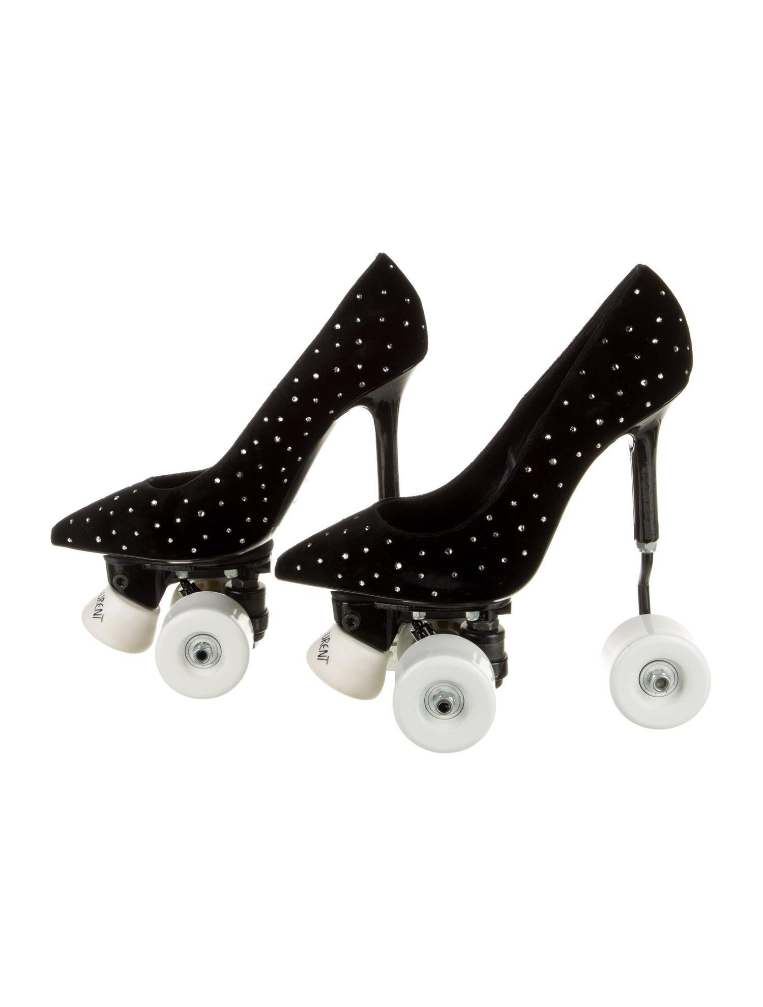 saint laurent roller skates heels