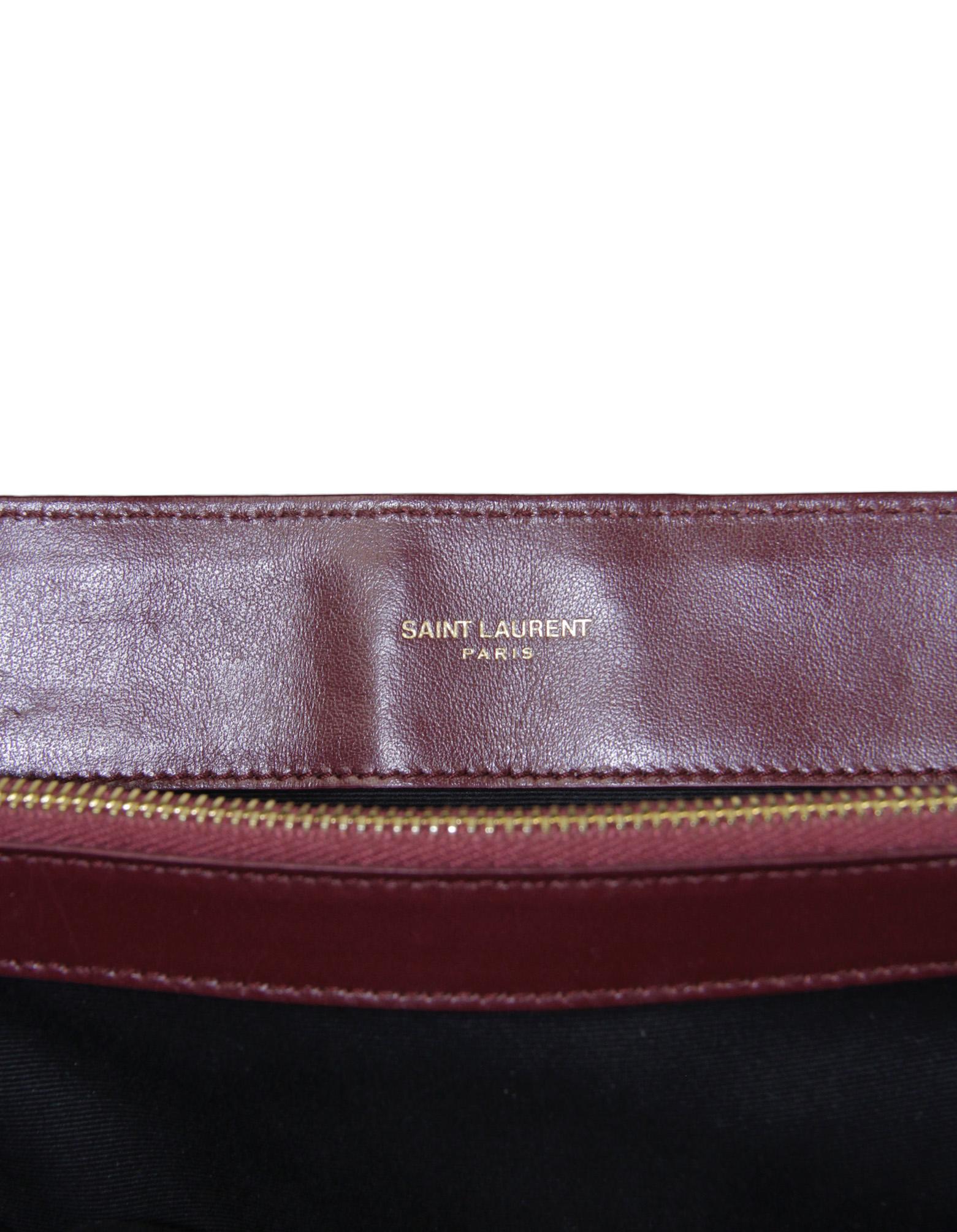 Saint Laurent Rouge Legion Calfskin Y Small Loulou Chain Shoulder Bag For Sale 6