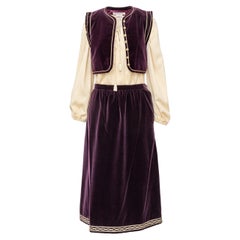 Saint Laurent Russian Ballet Vest and Skirt Set - '70s