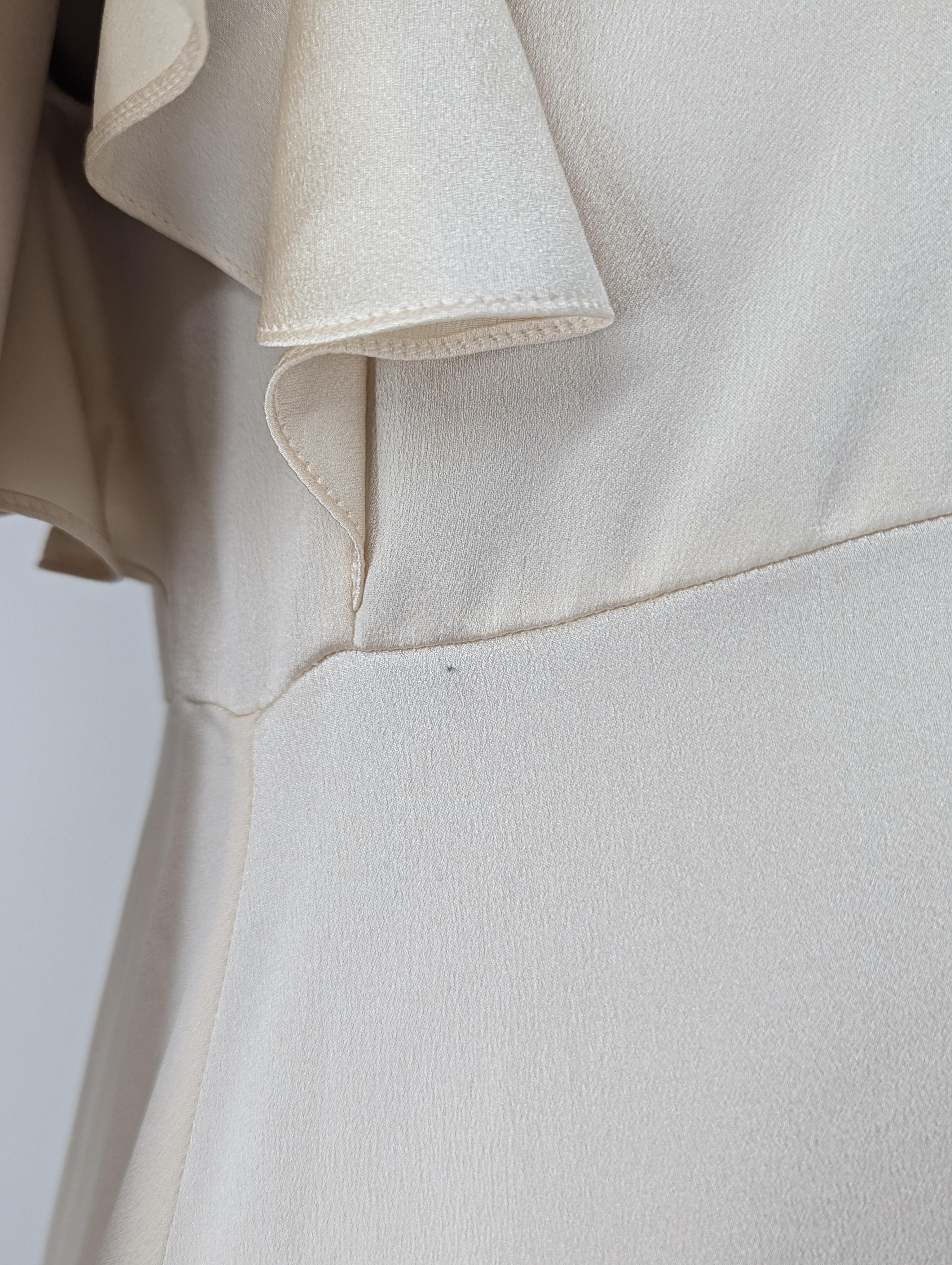 Saint Laurent S/S 2016 Asymmetric Boat Neckline Silk Dress by Hedi Slimane For Sale 9