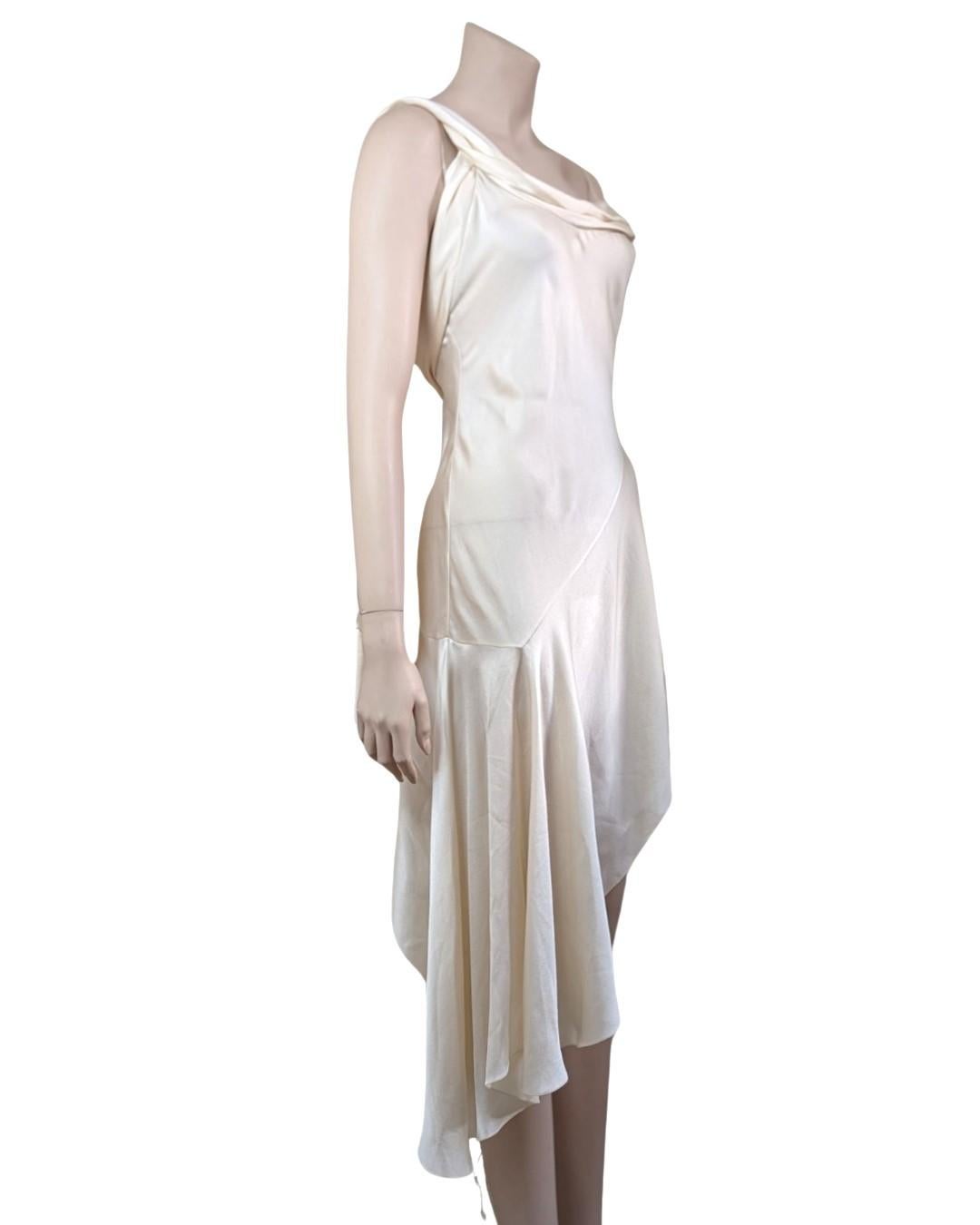 Saint Laurent S/S2016 Asymmetric Silk Dress by Hedi Slimane For Sale 6