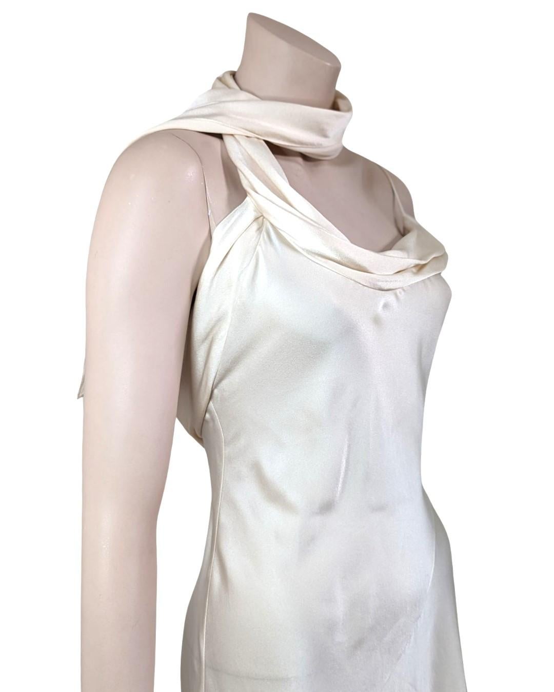 Saint Laurent S/S2016 Asymmetric Silk Dress by Hedi Slimane For Sale 4