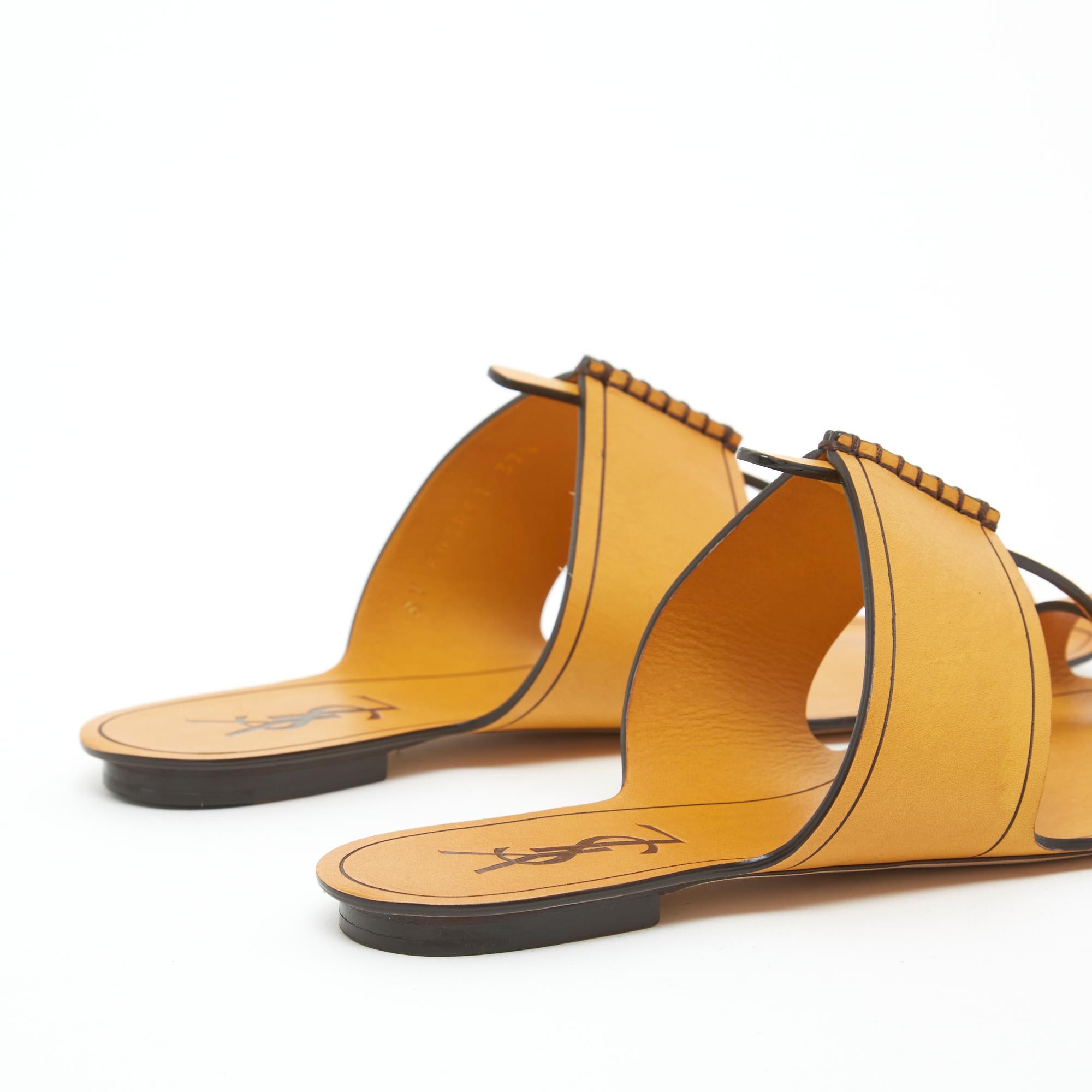 Saint Laurent Saba Safron - Chaussures plates US7 neuves en vente 1