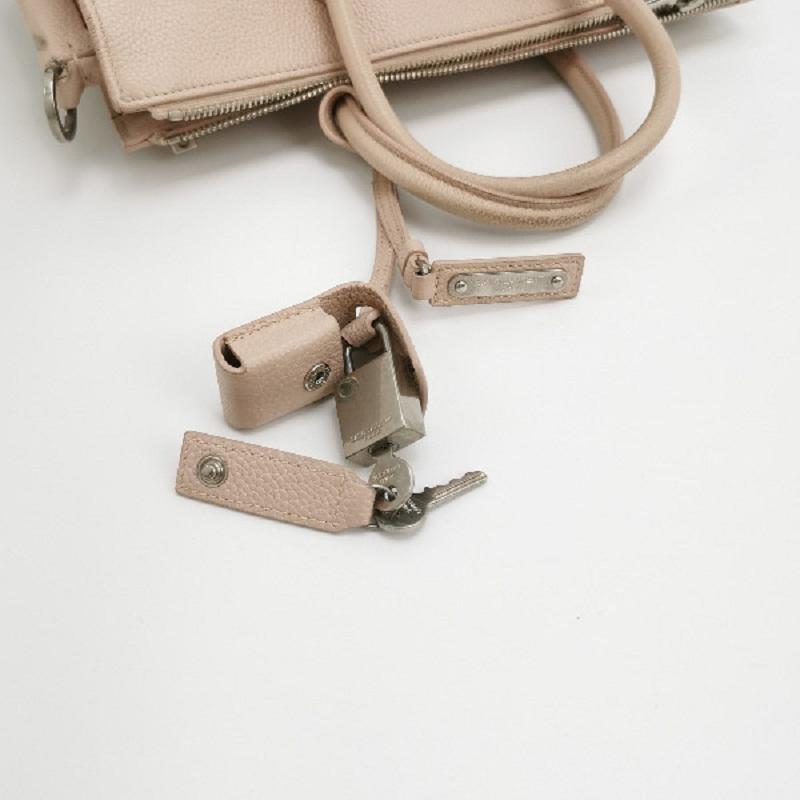 Saint Laurent Sac De Jour Baby Beige Leather Handbag 14