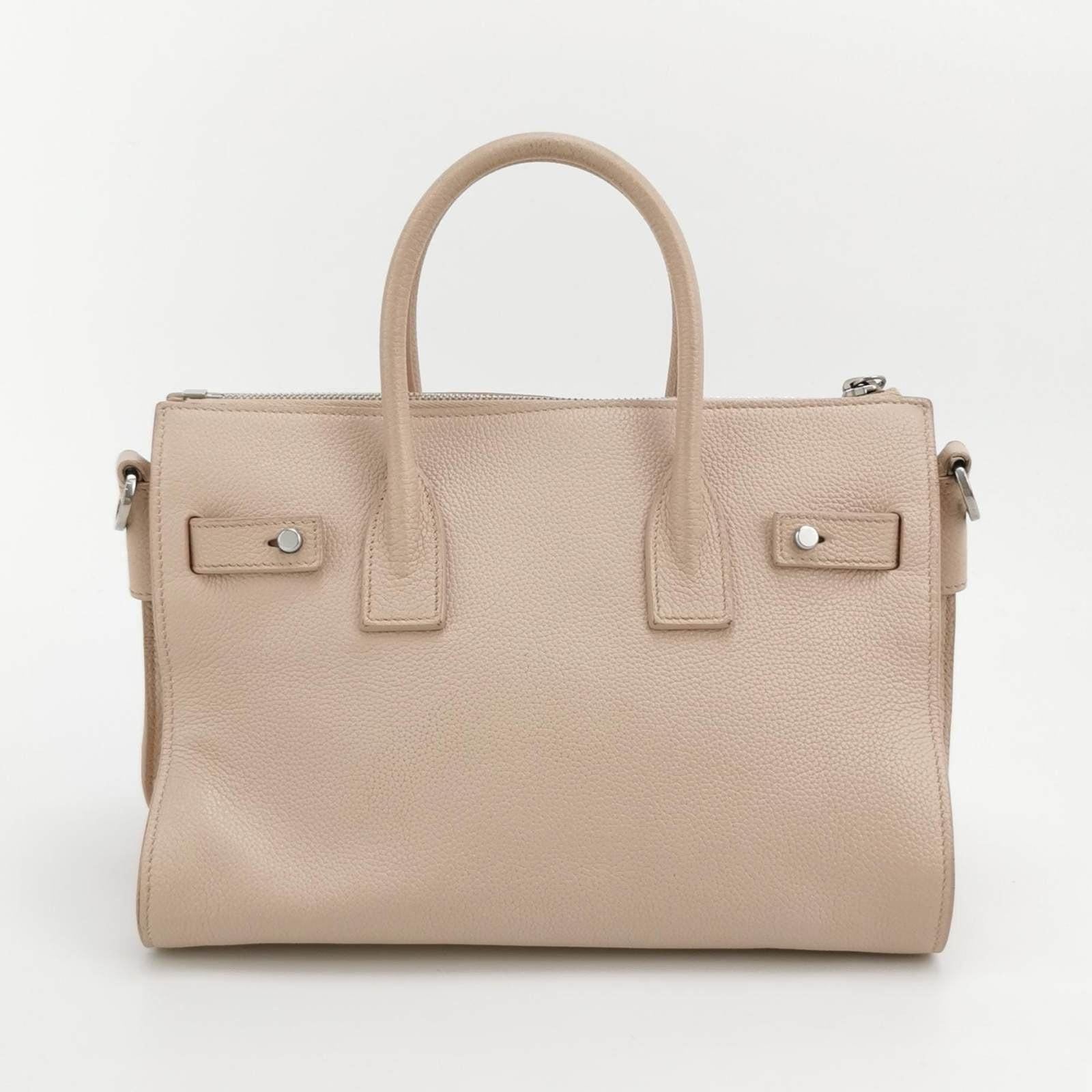 Women's Saint Laurent Sac De Jour Baby Beige Leather Handbag