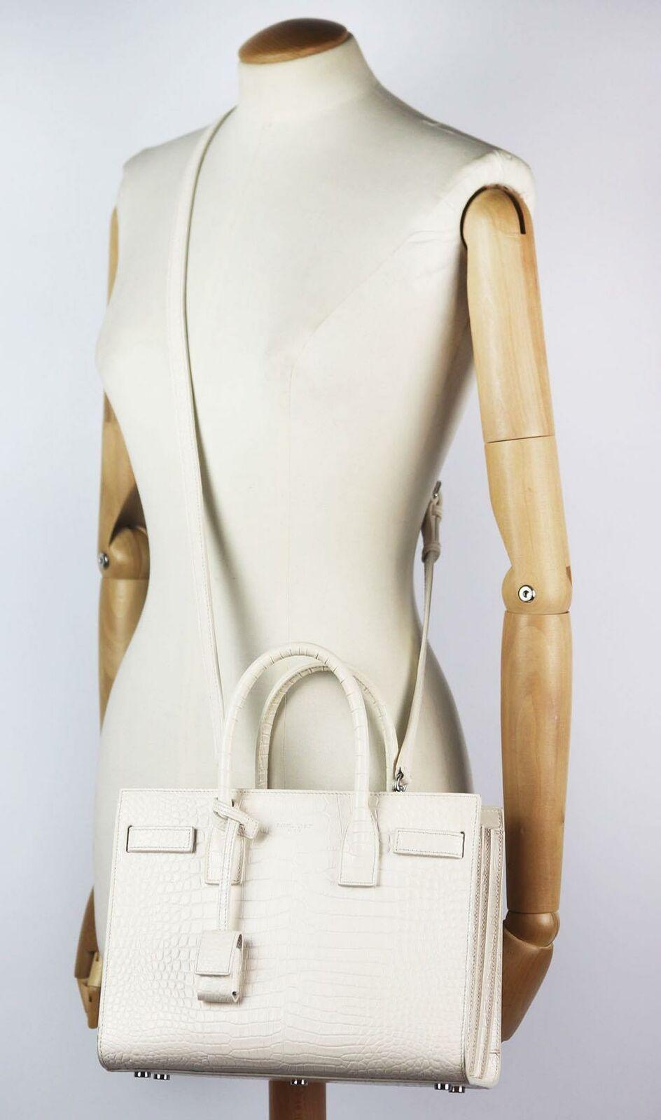 Women's Saint Laurent Sac De Jour Baby Croc Effect Leather Tote Bag