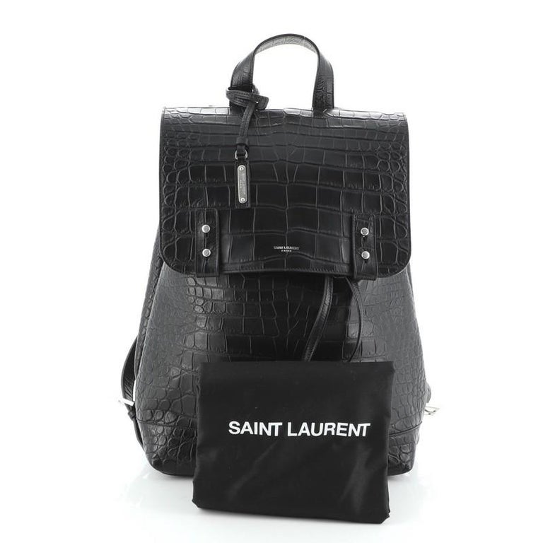 Saint Laurent Sac de Jour Backpack in Grained Leather - Black - Men