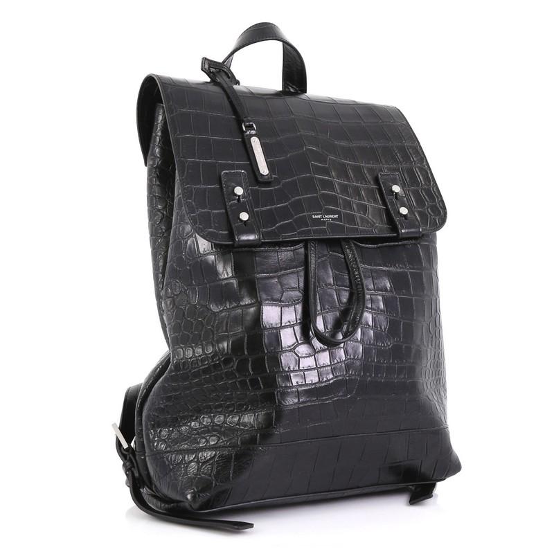 sac de jour backpack in grained leather