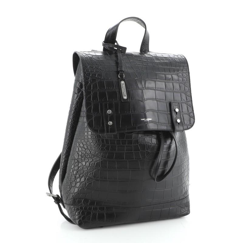 sac de jour backpack in grained leather