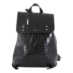 Saint Laurent Sac de Jour Backpack Crocodile Embossed Leather Medium