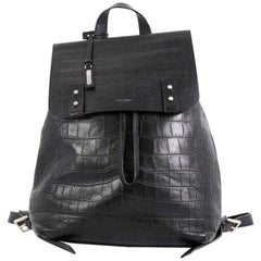 Saint Laurent Sac de Jour Backpack Crocodile Embossed Leather Medium