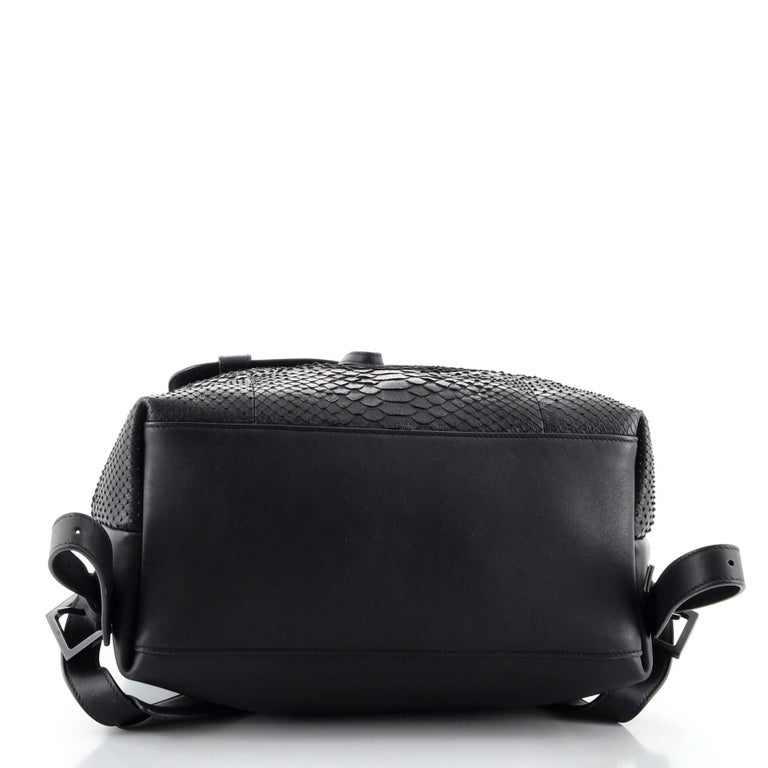 Luxury backpack - Saint Laurent black python backpack