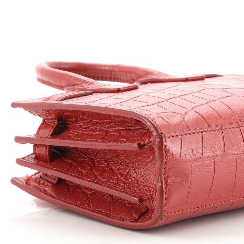 Women's or Men's Saint Laurent Sac de Jour Bag Crocodile Embossed Leather Toy
