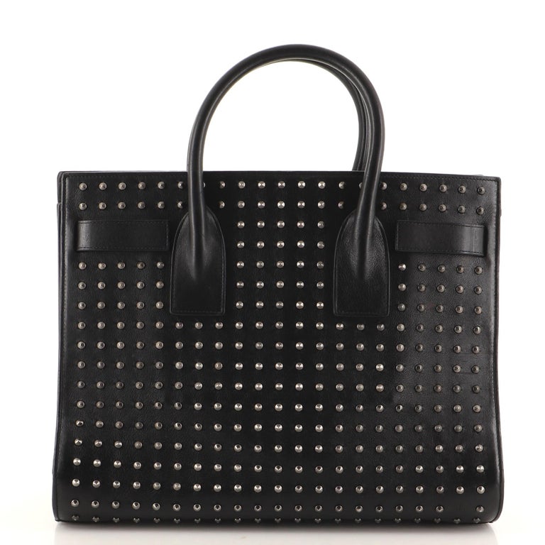 Saint Laurent Sac de Jour Bag Studded Leather Small In Fair Condition For Sale In New York, NY
